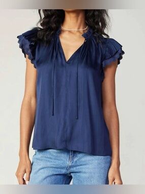 Current Air Eliza Flutter Sleeveless Blouse